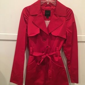 Express Red Peacoat Size XS